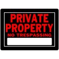 Hillman English Black No Trespassing Sign 10 in. H X 14 in. W, 6PK 840147